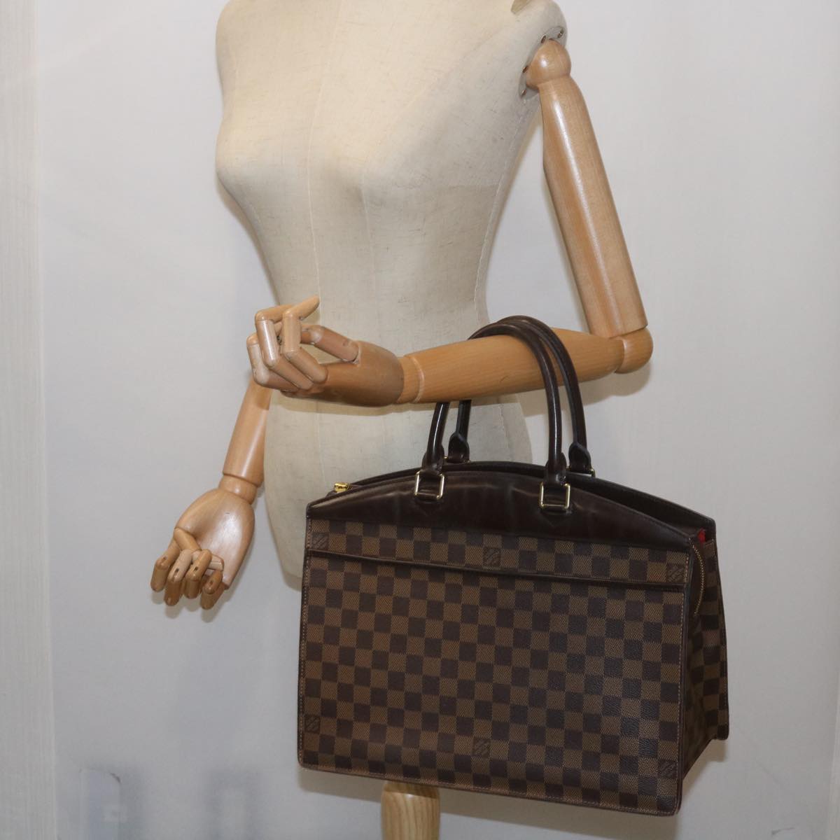 LOUIS VUITTON Damier Ebene Riviera Hand Bag N48022 LV Auth 65120