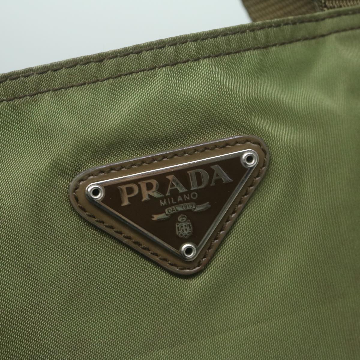 PRADA Tote Bag Nylon Khaki Auth 65154