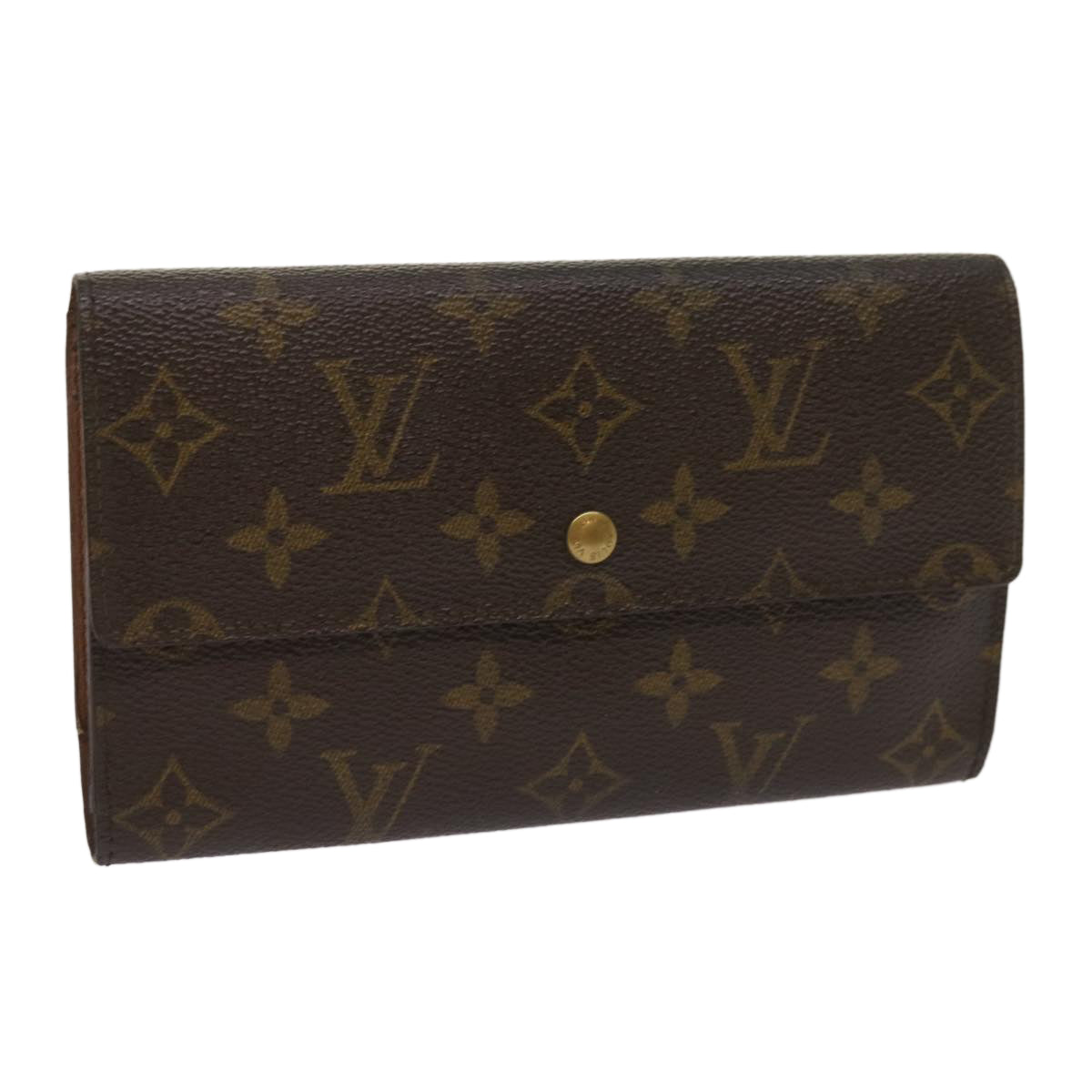 LOUIS VUITTON Monogram Porte Tresol International Wallet M61215 LV Auth 65195