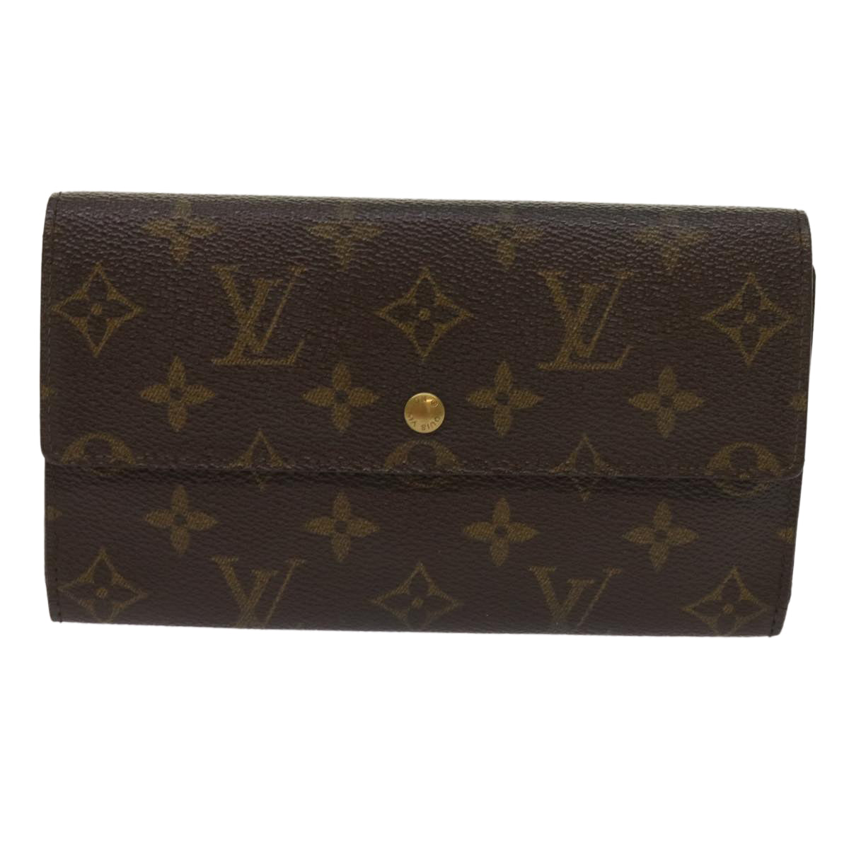 LOUIS VUITTON Monogram Porte Tresol International Wallet M61215 LV Auth 65195