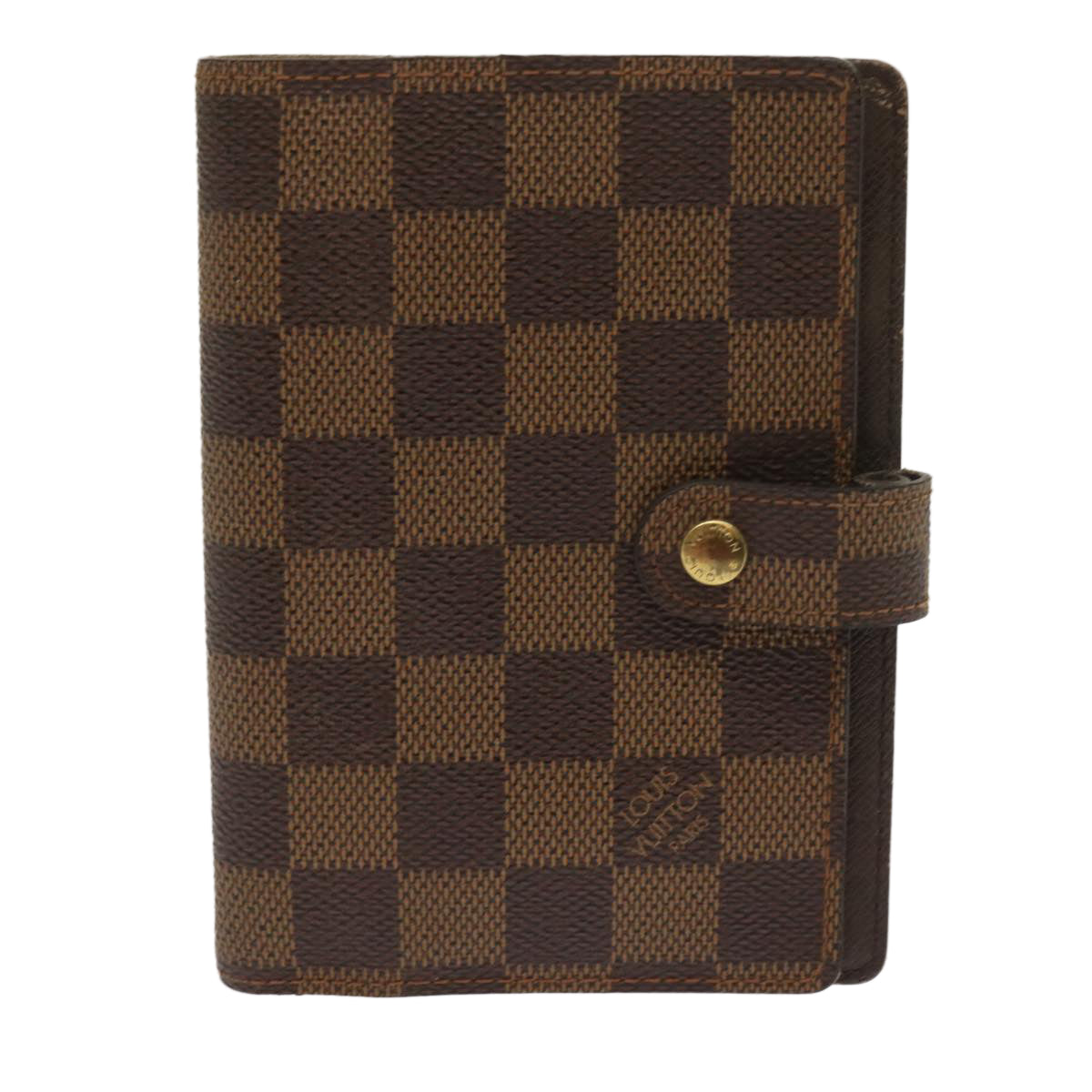 LOUIS VUITTON Damier Ebene Agenda PM Day Planner Cover R20700 LV Auth 65217