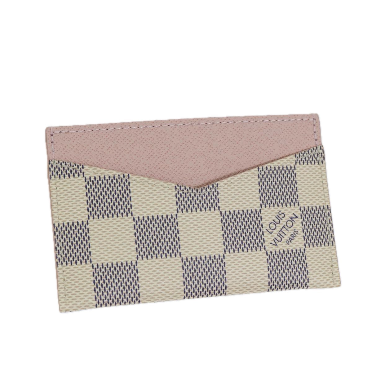 LOUIS VUITTON Damier Azur Porte Cartes Sampur Card Case N60286 LV Auth 65223SA