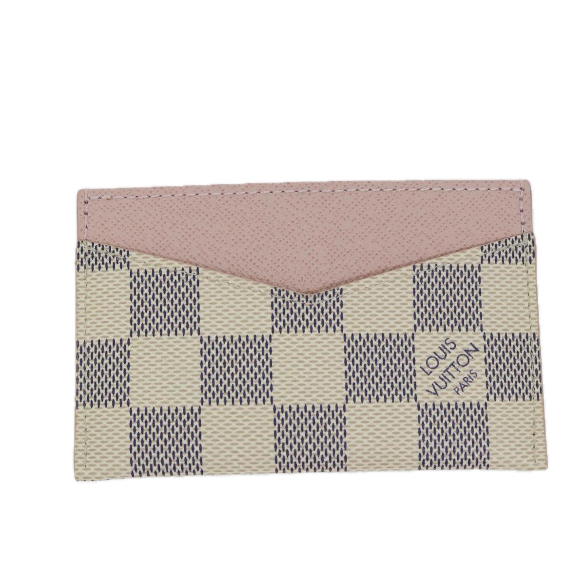 LOUIS VUITTON Damier Azur Porte Cartes Sampur Card Case N60286 LV Auth 65223SA