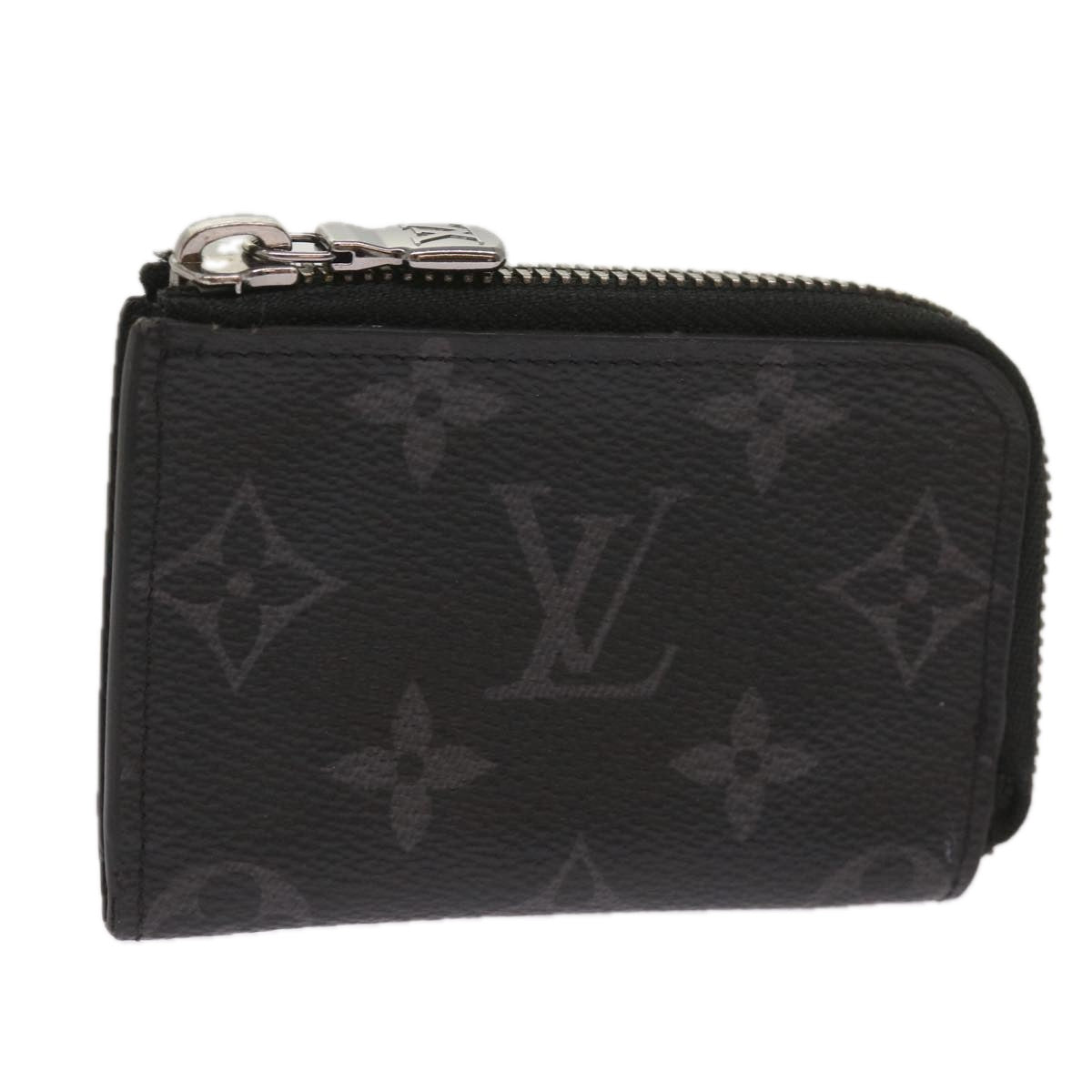 LOUIS VUITTON Monogram Eclipse Porte monnaie Jour Coin Purse M63536 Auth 65225