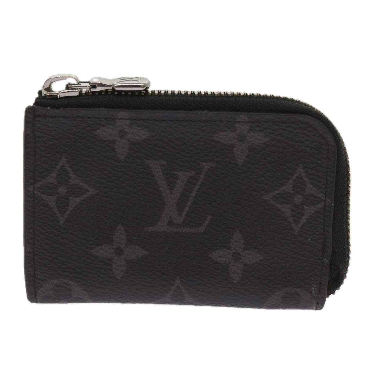 LOUIS VUITTON Monogram Eclipse Porte monnaie Jour Coin Purse M63536 Auth 65225