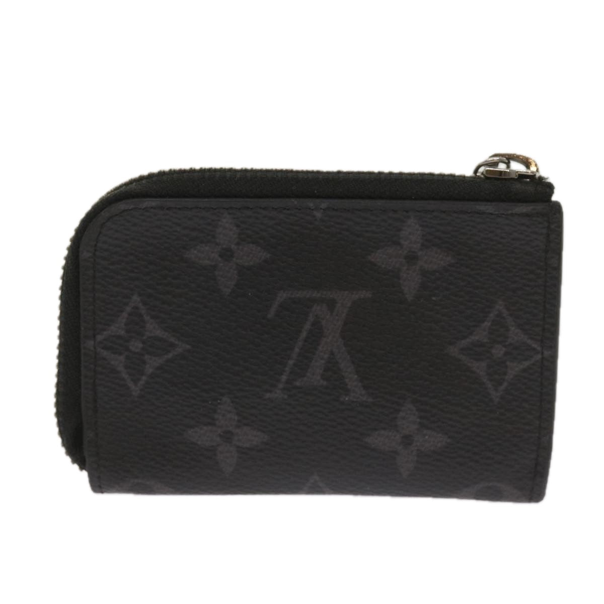 LOUIS VUITTON Monogram Eclipse Porte monnaie Jour Coin Purse M63536 Auth 65225