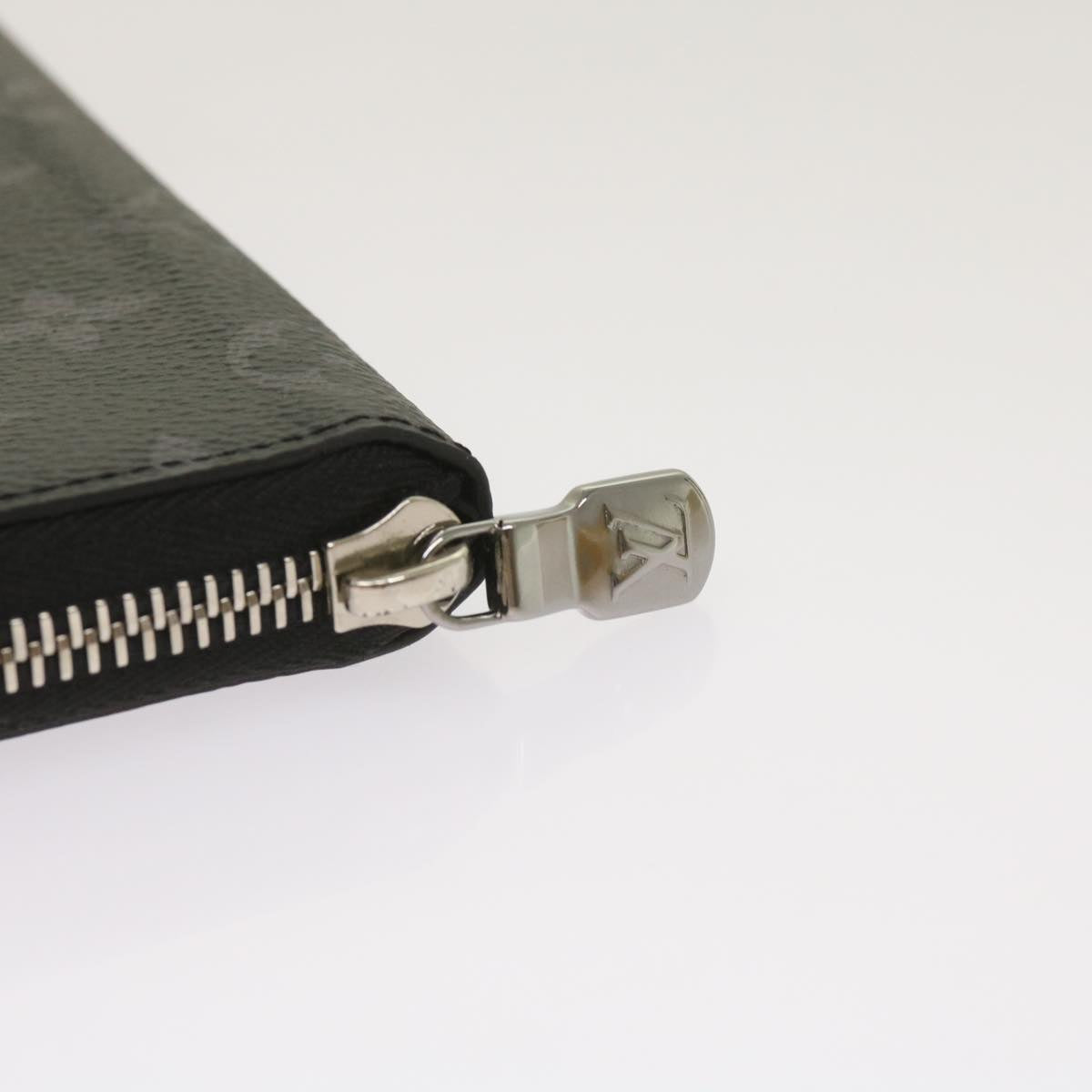 LOUIS VUITTON Monogram Eclipse Zippy Wallet Vertical Wallet M62295 Auth 65226SM