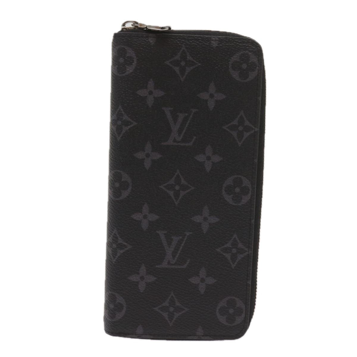 LOUIS VUITTON Monogram Eclipse Zippy Wallet Vertical Wallet M62295 Auth 65226S