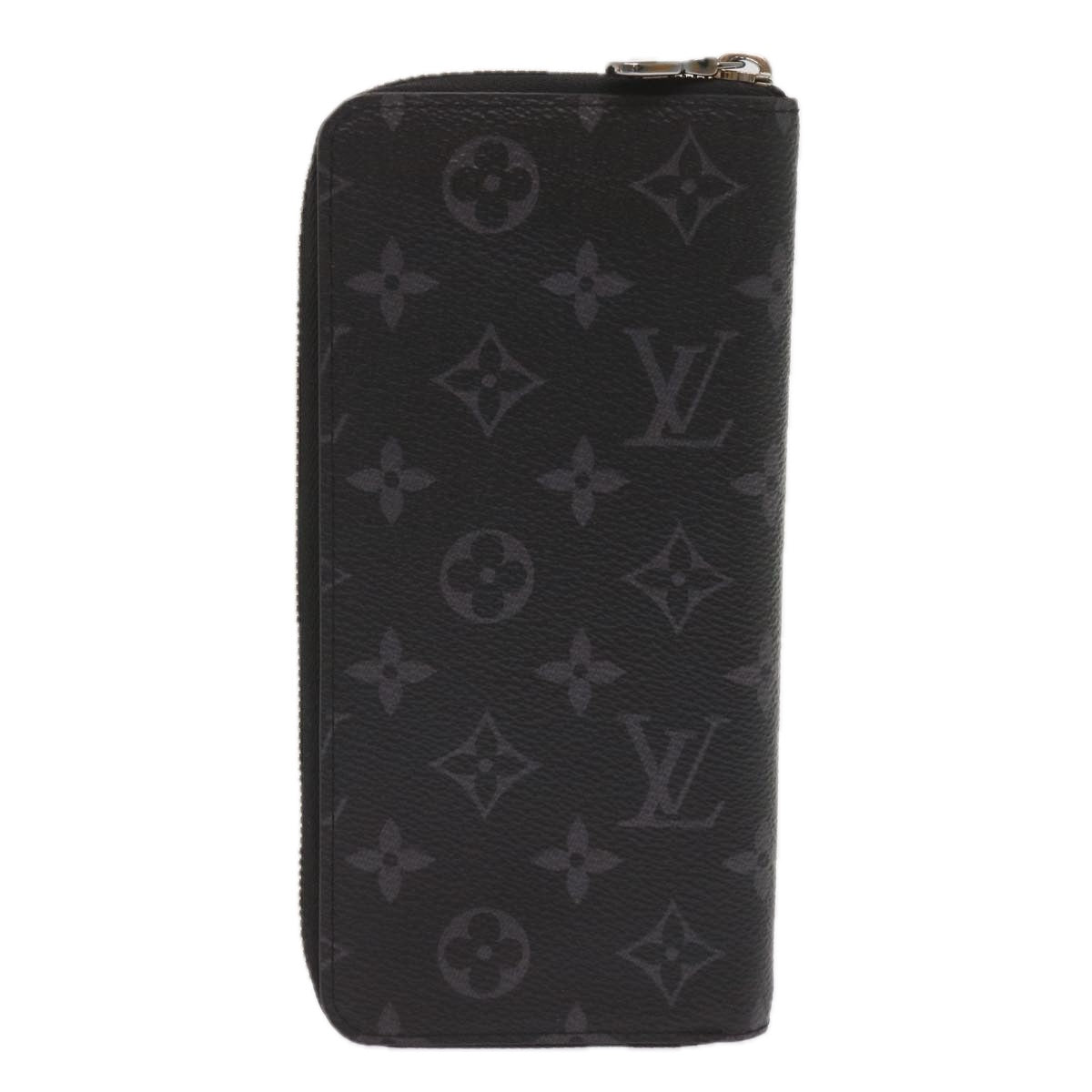 LOUIS VUITTON Monogram Eclipse Zippy Wallet Vertical Wallet M62295 Auth 65226SM