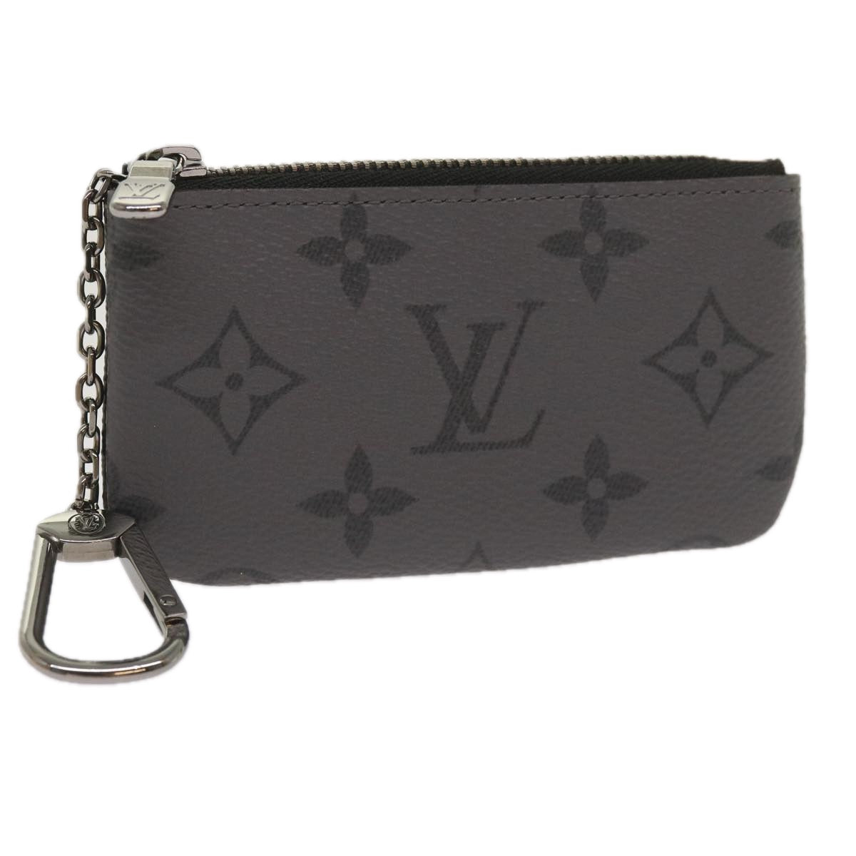 LOUIS VUITTON Monogram Eclipse Reverse Pochette Cles Purse M80905 LV Auth 65227S