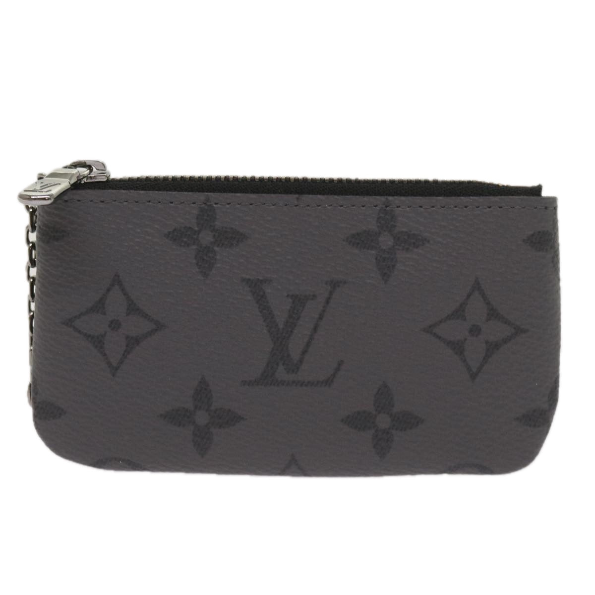 LOUIS VUITTON Monogram Eclipse Reverse Pochette Cles Purse M80905 LV Auth 65227S