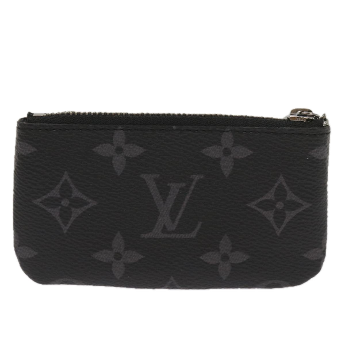 LOUIS VUITTON Monogram Eclipse Reverse Pochette Cles Purse M80905 LV Auth 65227S