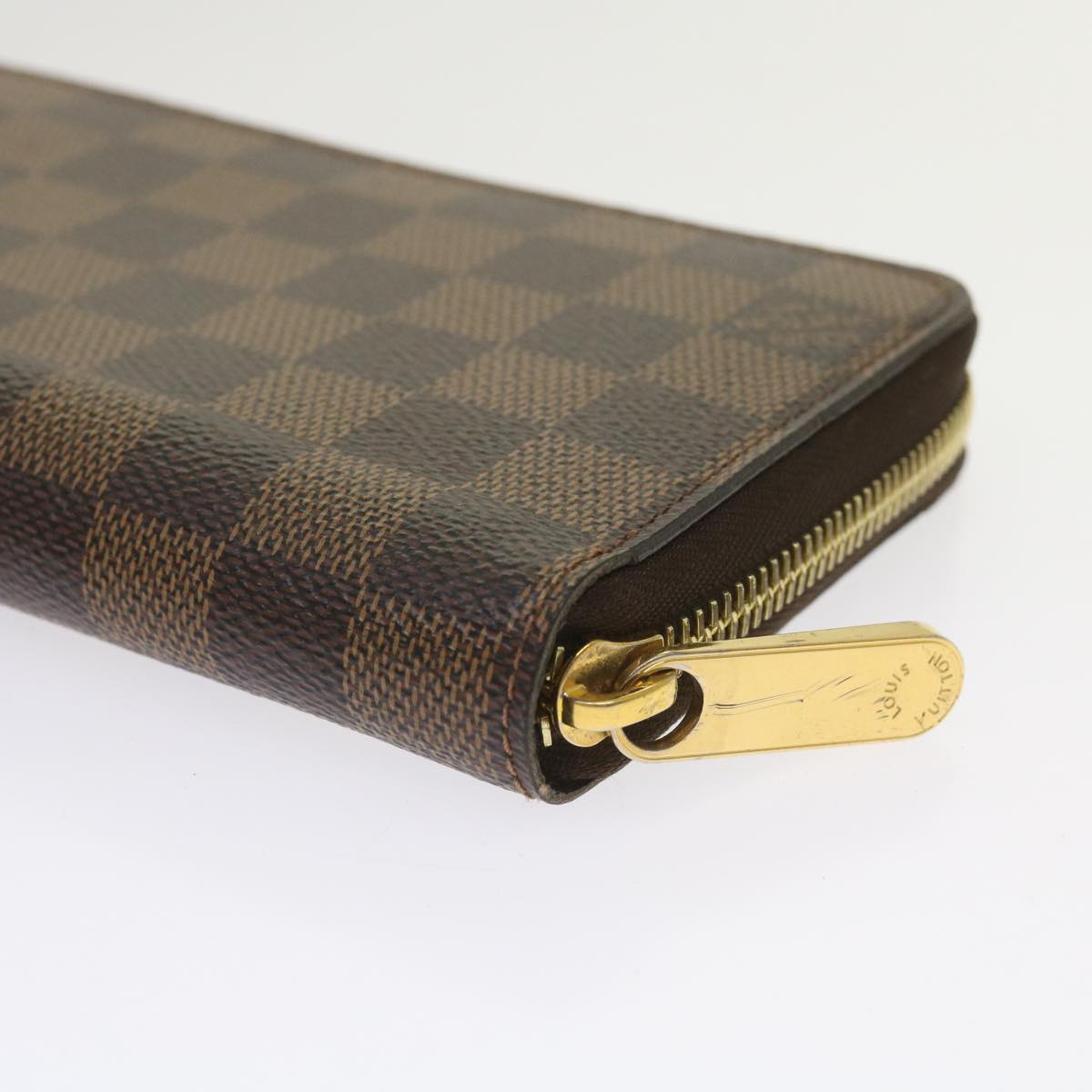 LOUIS VUITTON Damier Ebene Zippy Wallet Long Wallet N41661 LV Auth 65229