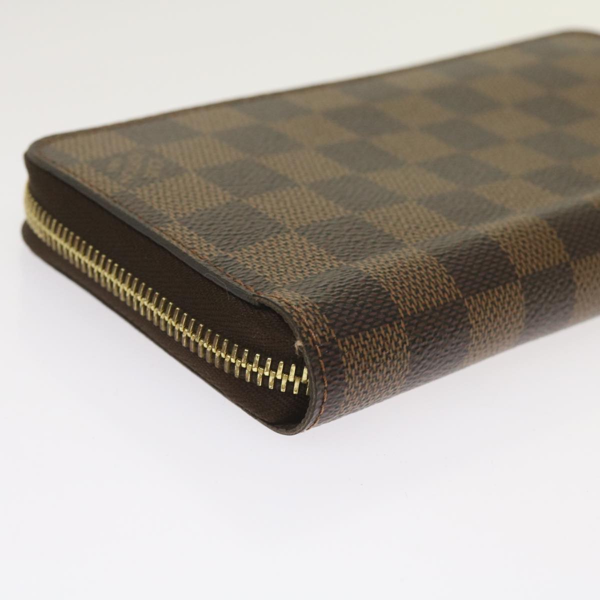 LOUIS VUITTON Damier Ebene Zippy Wallet Long Wallet N41661 LV Auth 65229