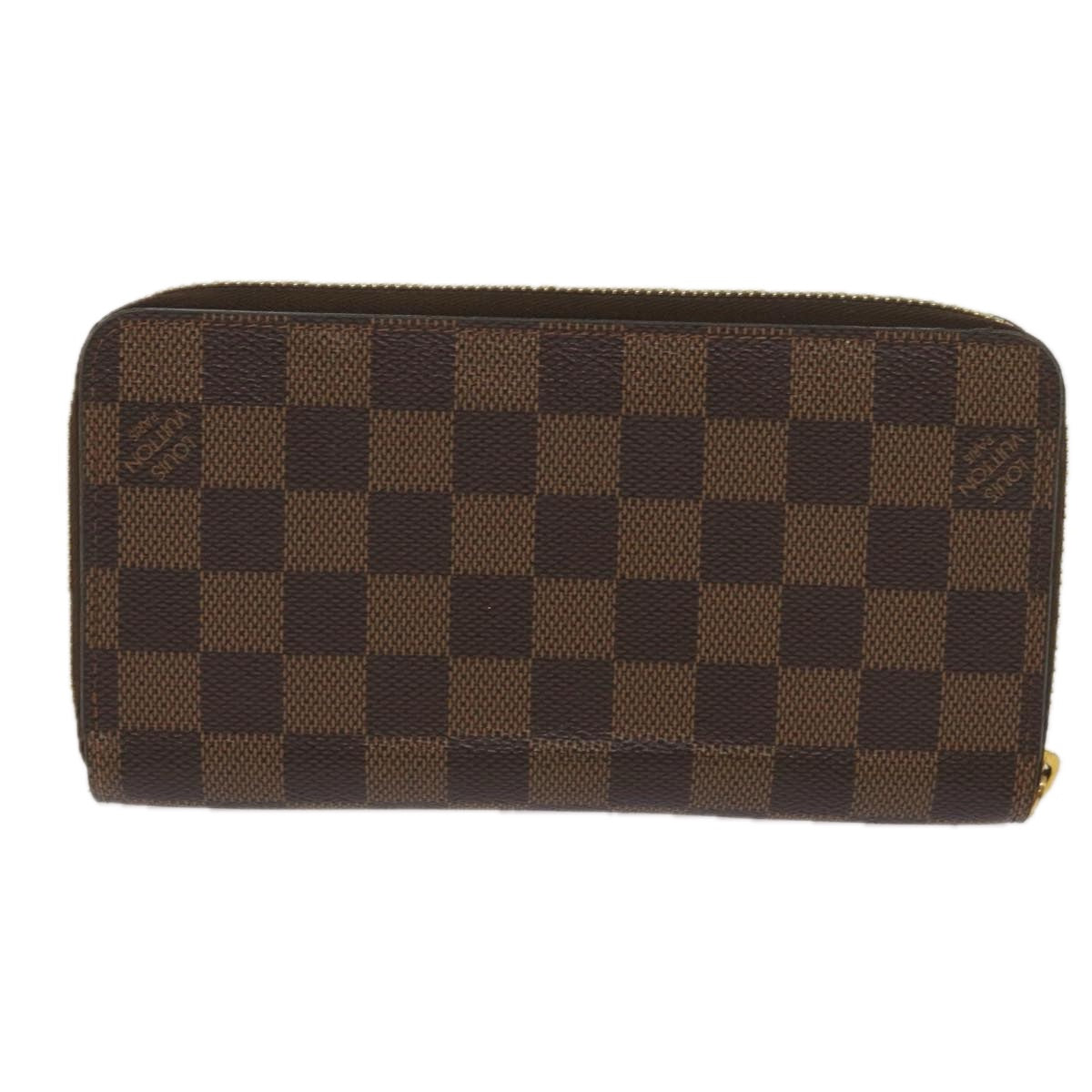 LOUIS VUITTON Damier Ebene Zippy Wallet Long Wallet N41661 LV Auth 65229