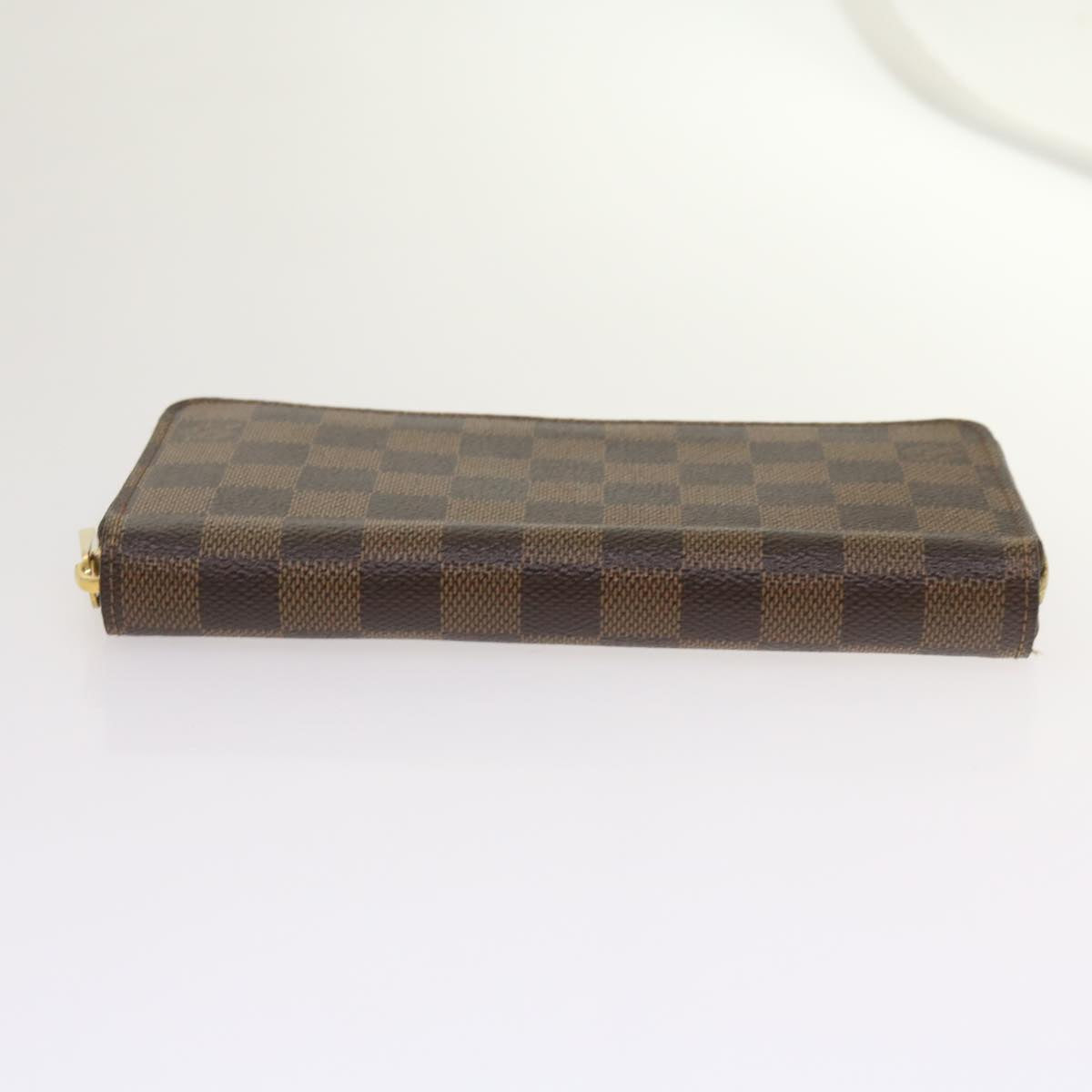 LOUIS VUITTON Damier Ebene Zippy Wallet Long Wallet N41661 LV Auth 65229