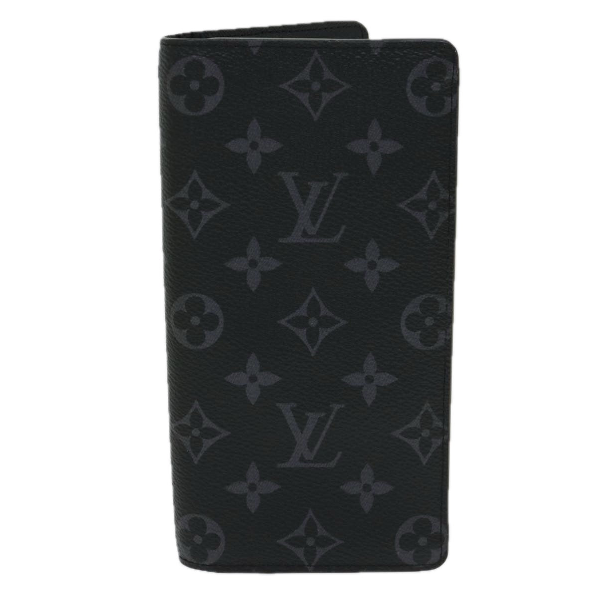 LOUIS VUITTON Monogram Eclipse Portefeuille Braza Wallet M61697 LV Auth 65230SA