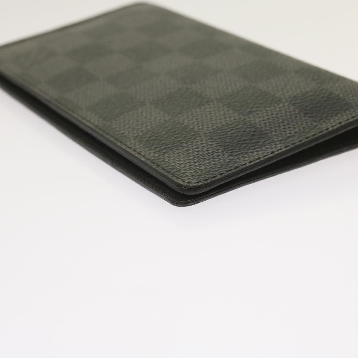 LOUIS VUITTON Damier Graphite Agenda Poche Note Cover R20975 LV Auth 65231