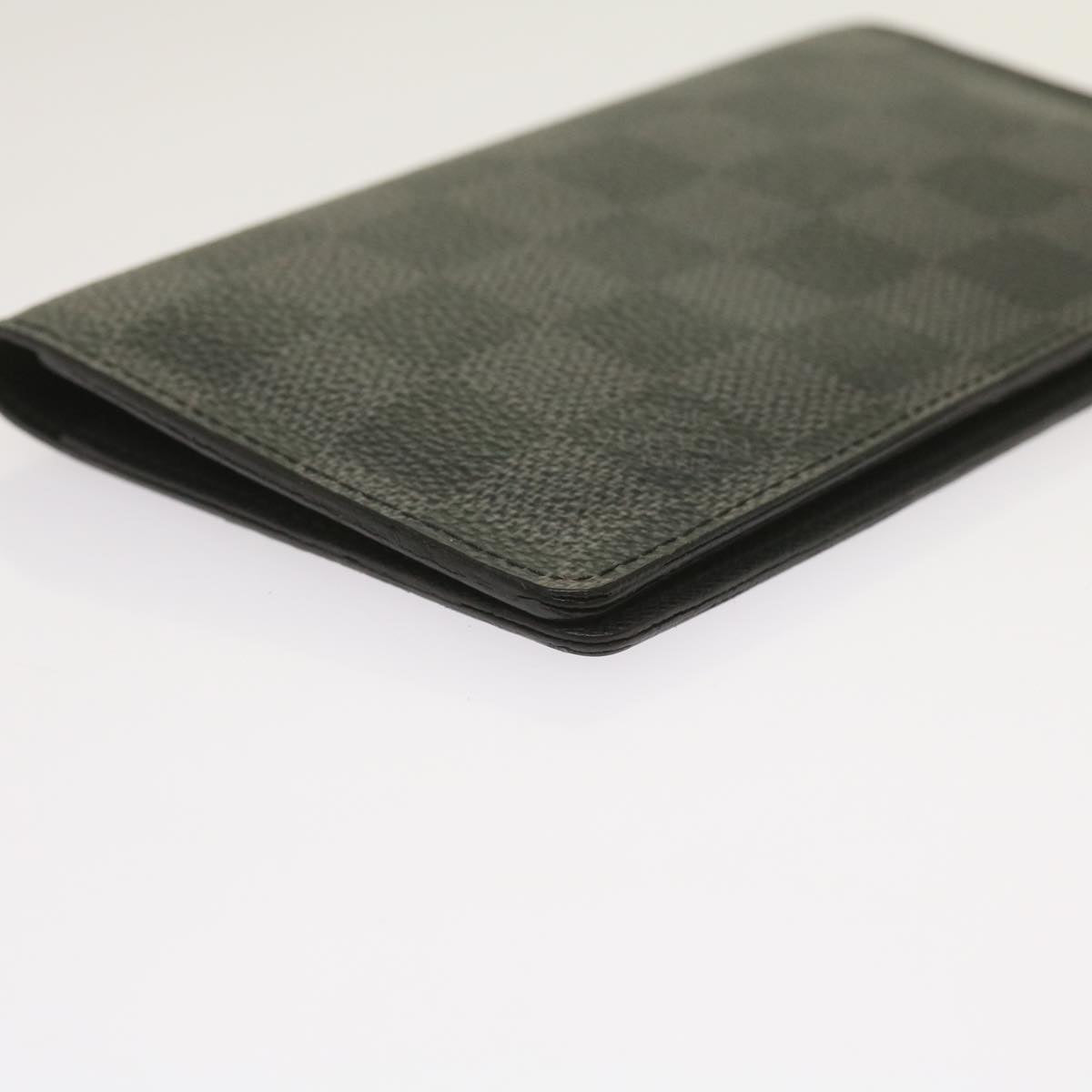 LOUIS VUITTON Damier Graphite Agenda Poche Note Cover R20975 LV Auth 65231