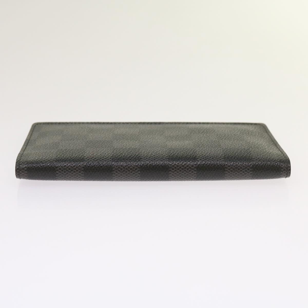 LOUIS VUITTON Damier Graphite Agenda Poche Note Cover R20975 LV Auth 65231