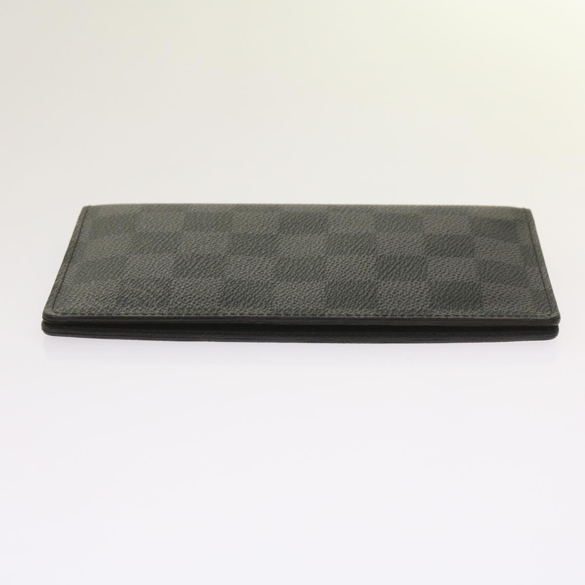 LOUIS VUITTON Damier Graphite Agenda Poche Note Cover R20975 LV Auth 65231