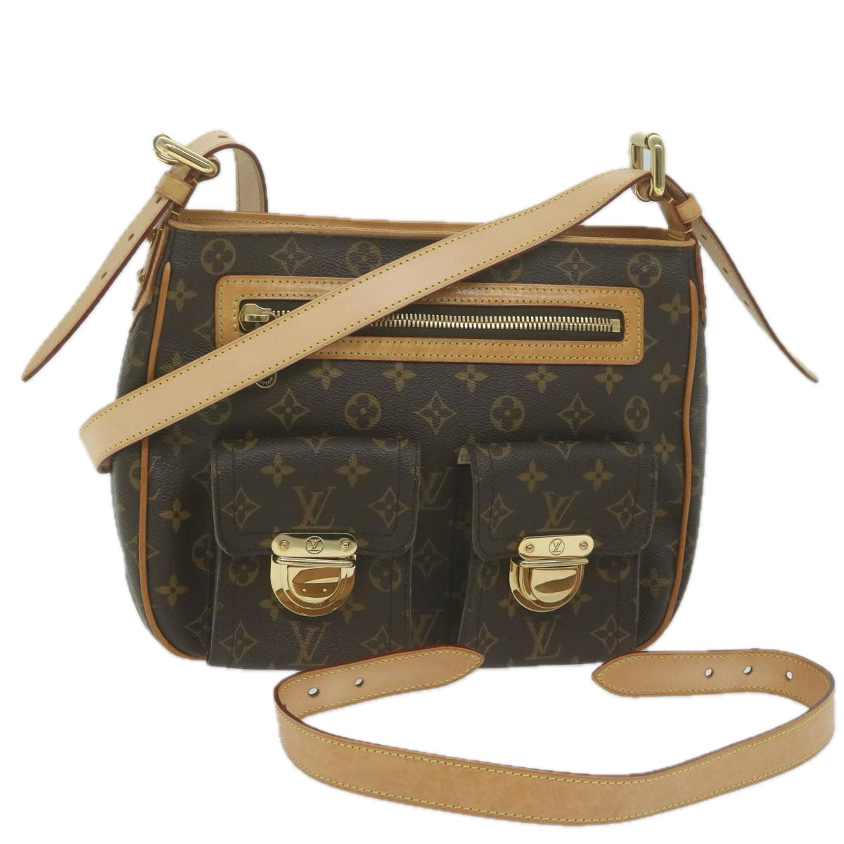 LOUIS VUITTON Monogram Hudson GM Shoulder Bag M40045 LV Auth 65244A