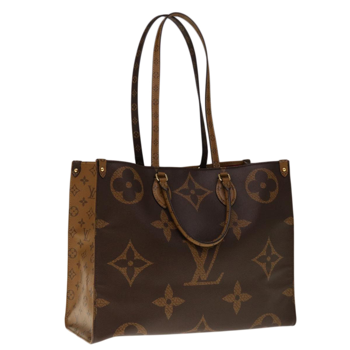 LOUIS VUITTON Monogram Reverse Giant On The Go GM Tote Bag M45320 Auth 65248SAV