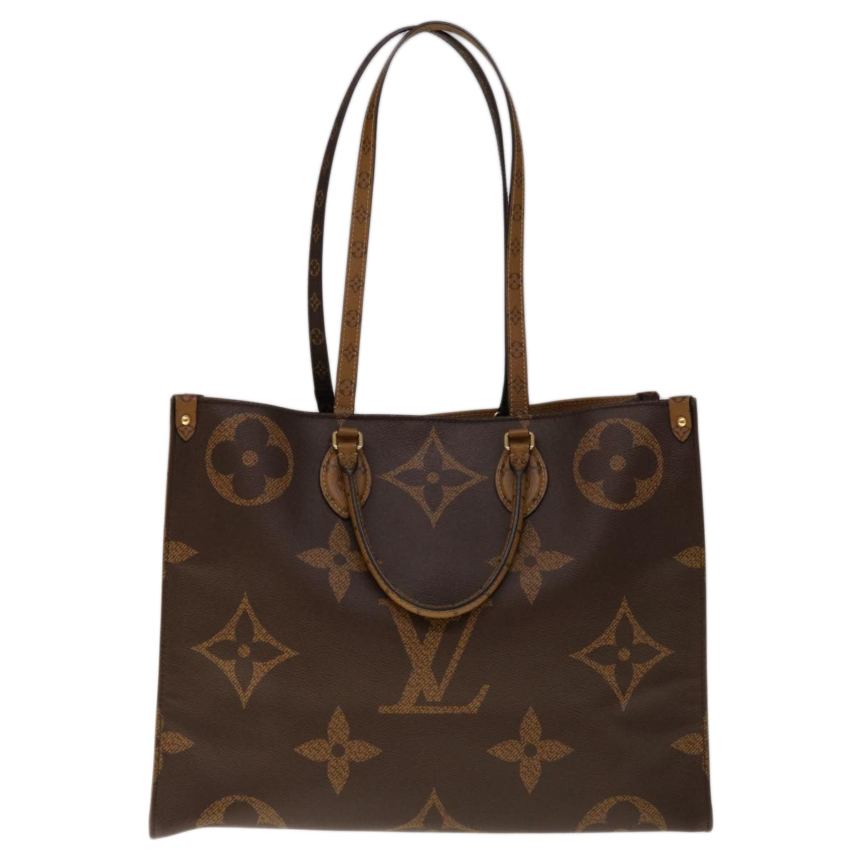 LOUIS VUITTON Monogram Reverse Giant On The Go GM Tote Bag M45320 Auth 65248SAV