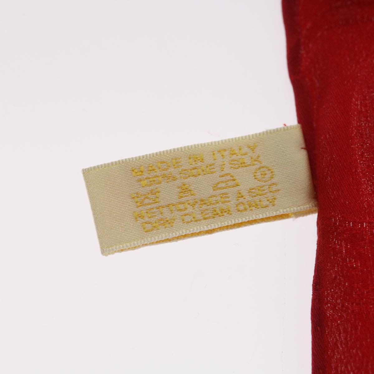 CARTIER PANTHERE Scarf Silk Red Auth 65279