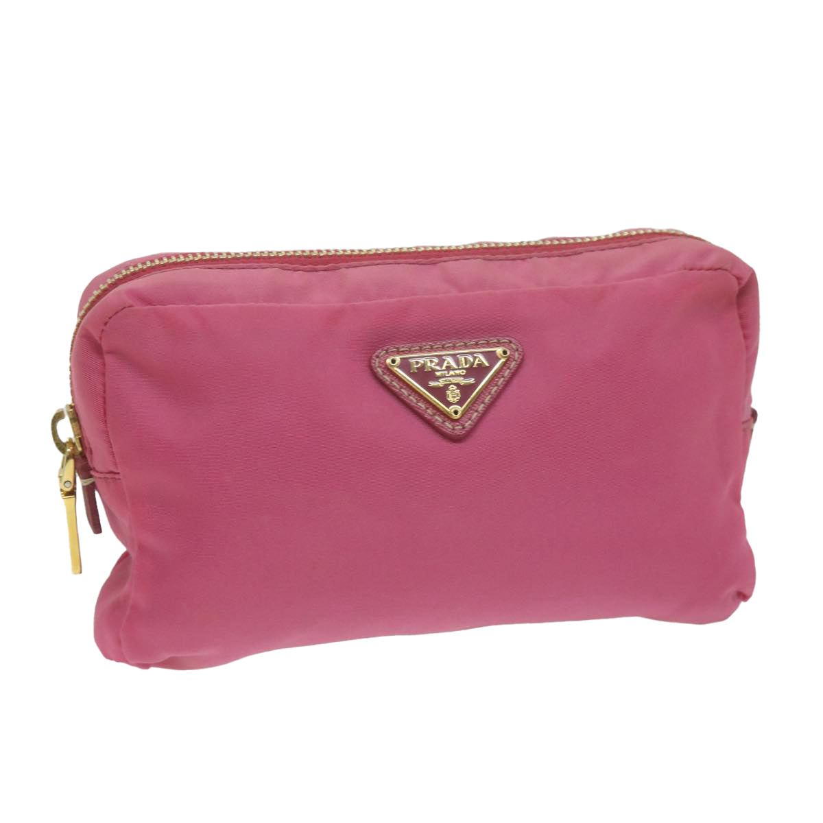 PRADA Pouch Nylon Pink Auth 65286