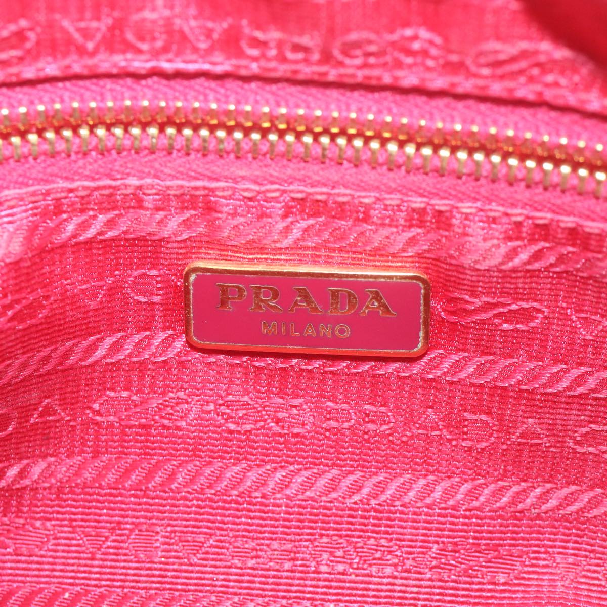 PRADA Pouch Nylon Pink Auth 65286