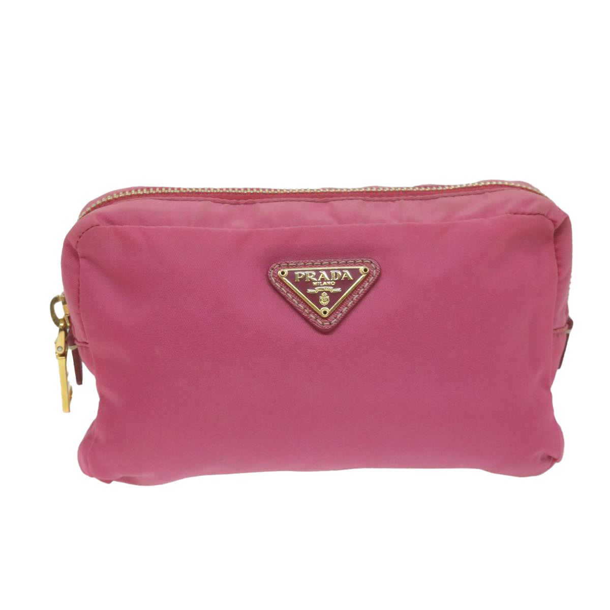 PRADA Pouch Nylon Pink Auth 65286