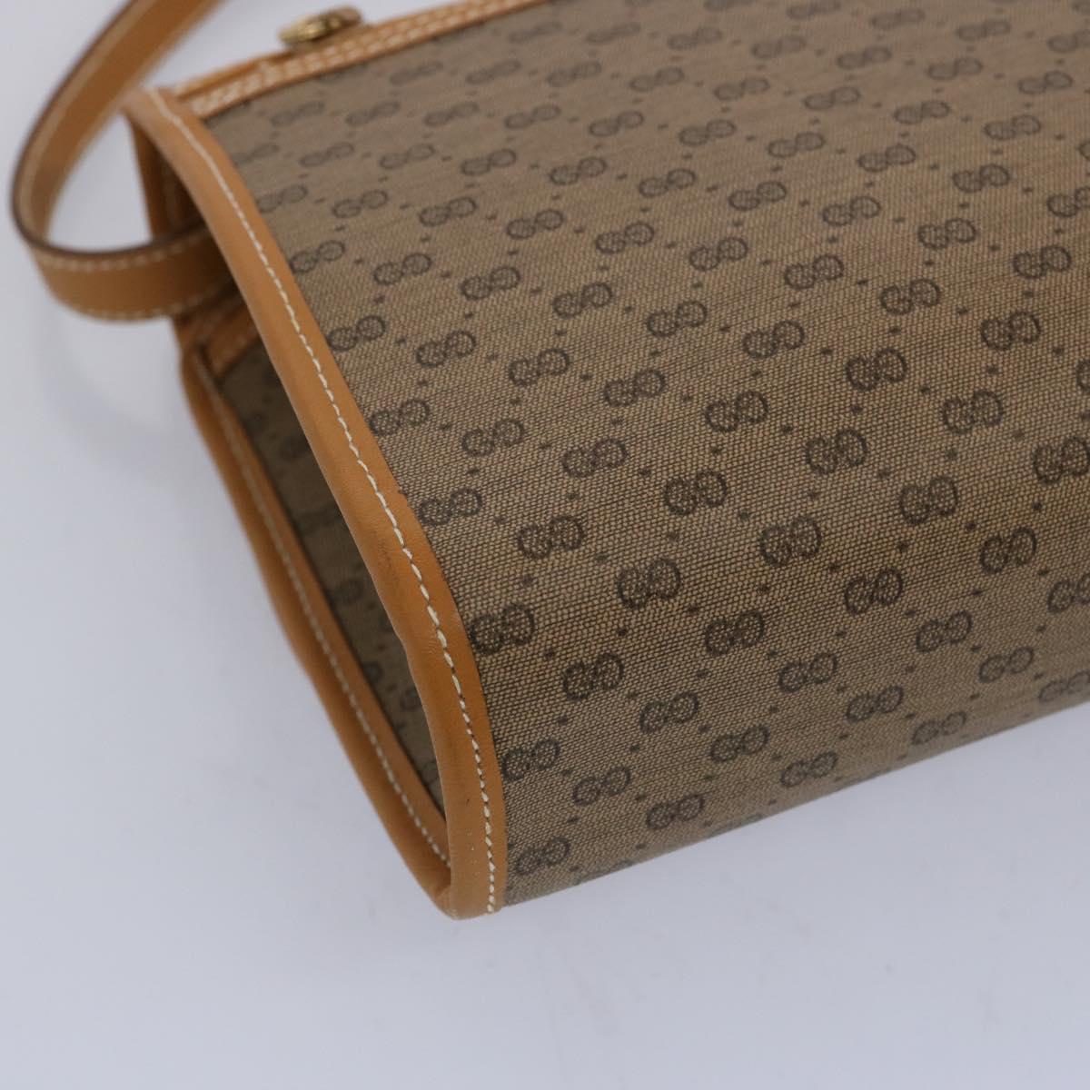 GUCCI Micro GG Supreme Shoulder Bag PVC Beige 004 261 0264 Auth 65293