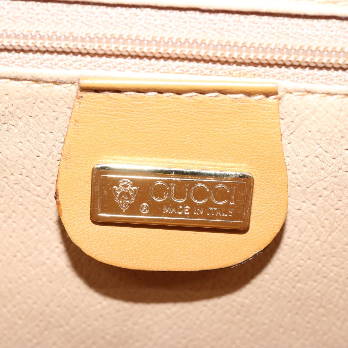 GUCCI Micro GG Supreme Shoulder Bag PVC Beige 004 261 0264 Auth 65293