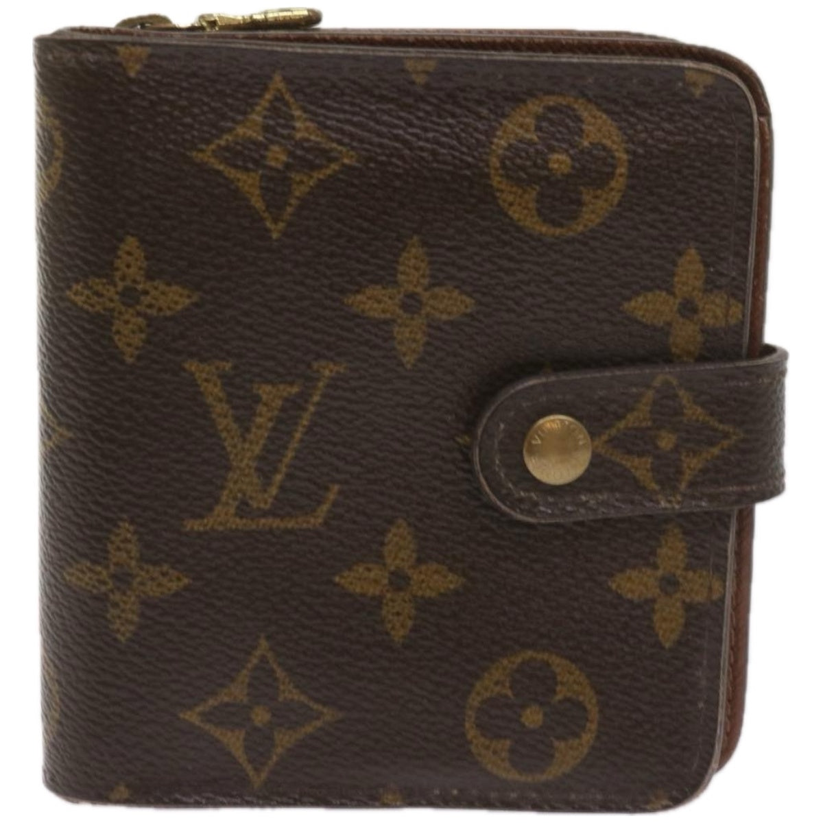 LOUIS VUITTON Monogram Compact Zip Wallet M61667 LV Auth 65345