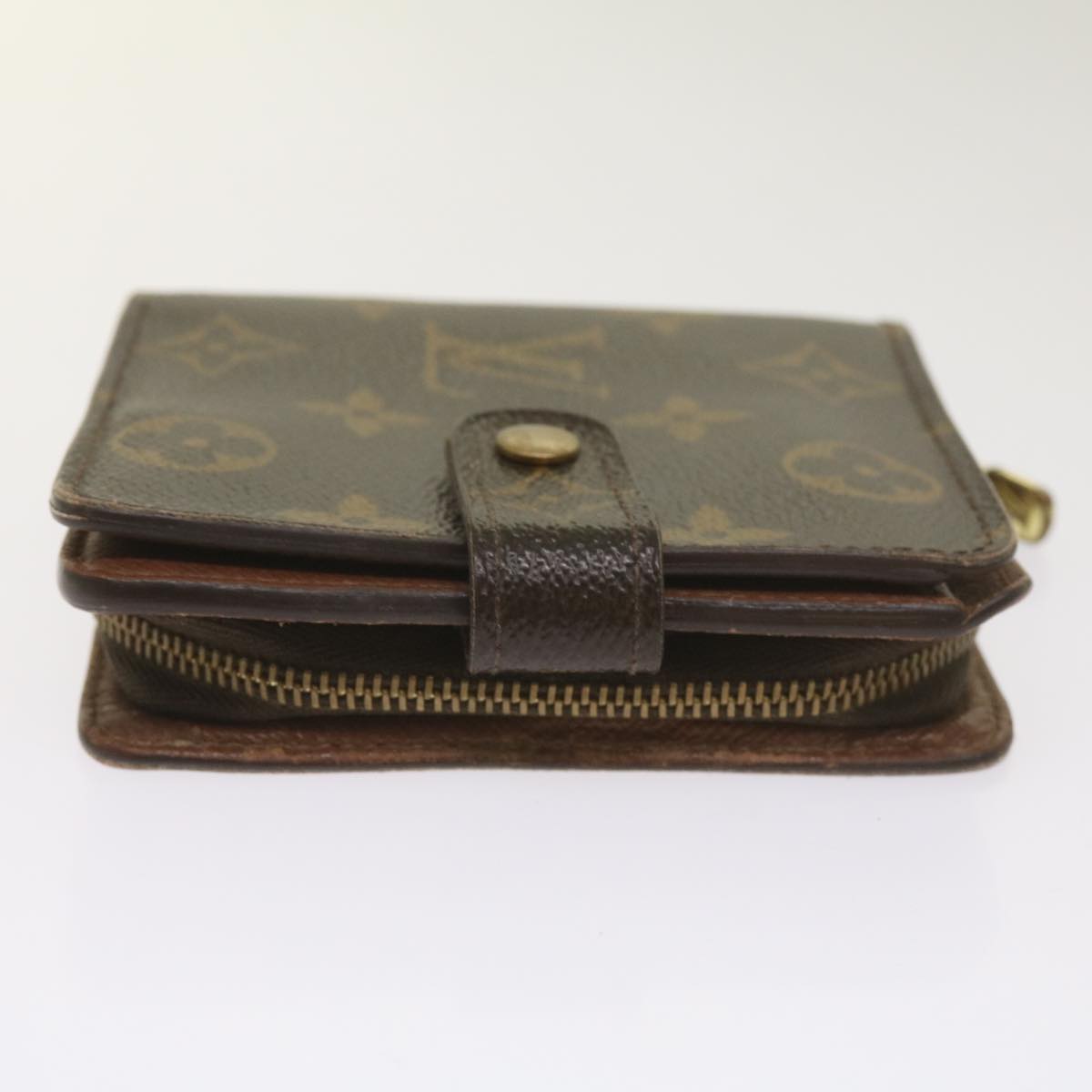 LOUIS VUITTON Monogram Compact Zip Wallet M61667 LV Auth 65345