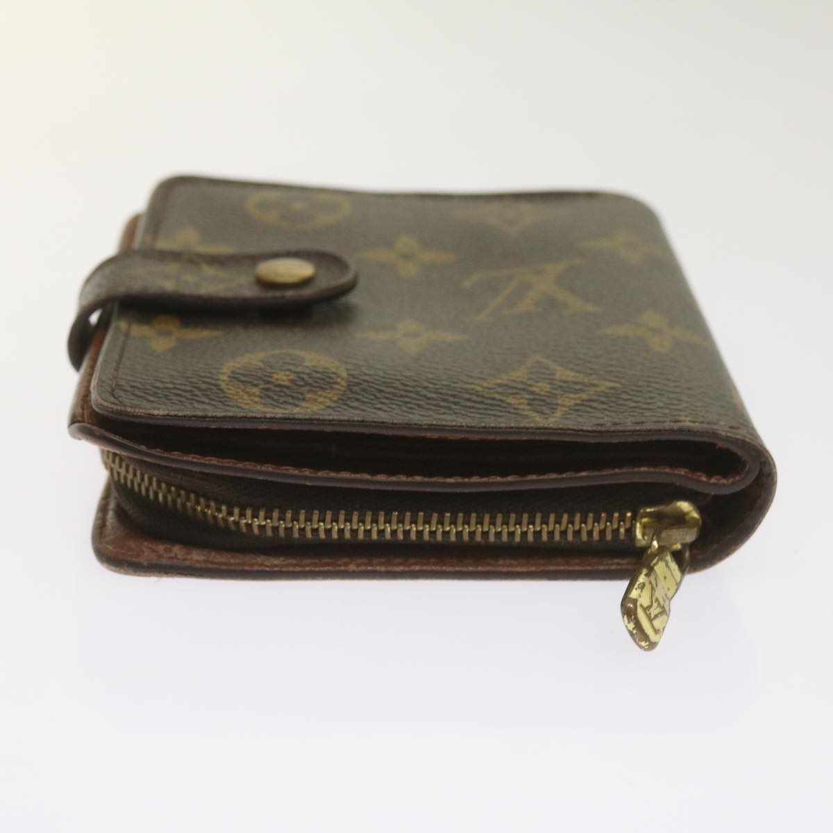 LOUIS VUITTON Monogram Compact Zip Wallet M61667 LV Auth 65345