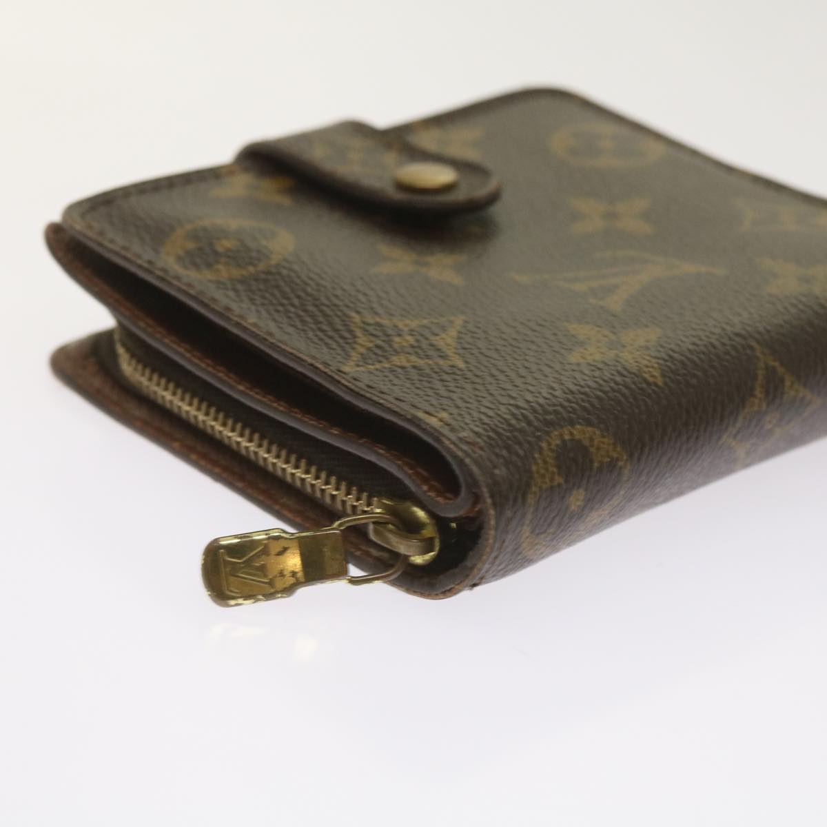 LOUIS VUITTON Monogram Compact Zip Wallet M61667 LV Auth 65345