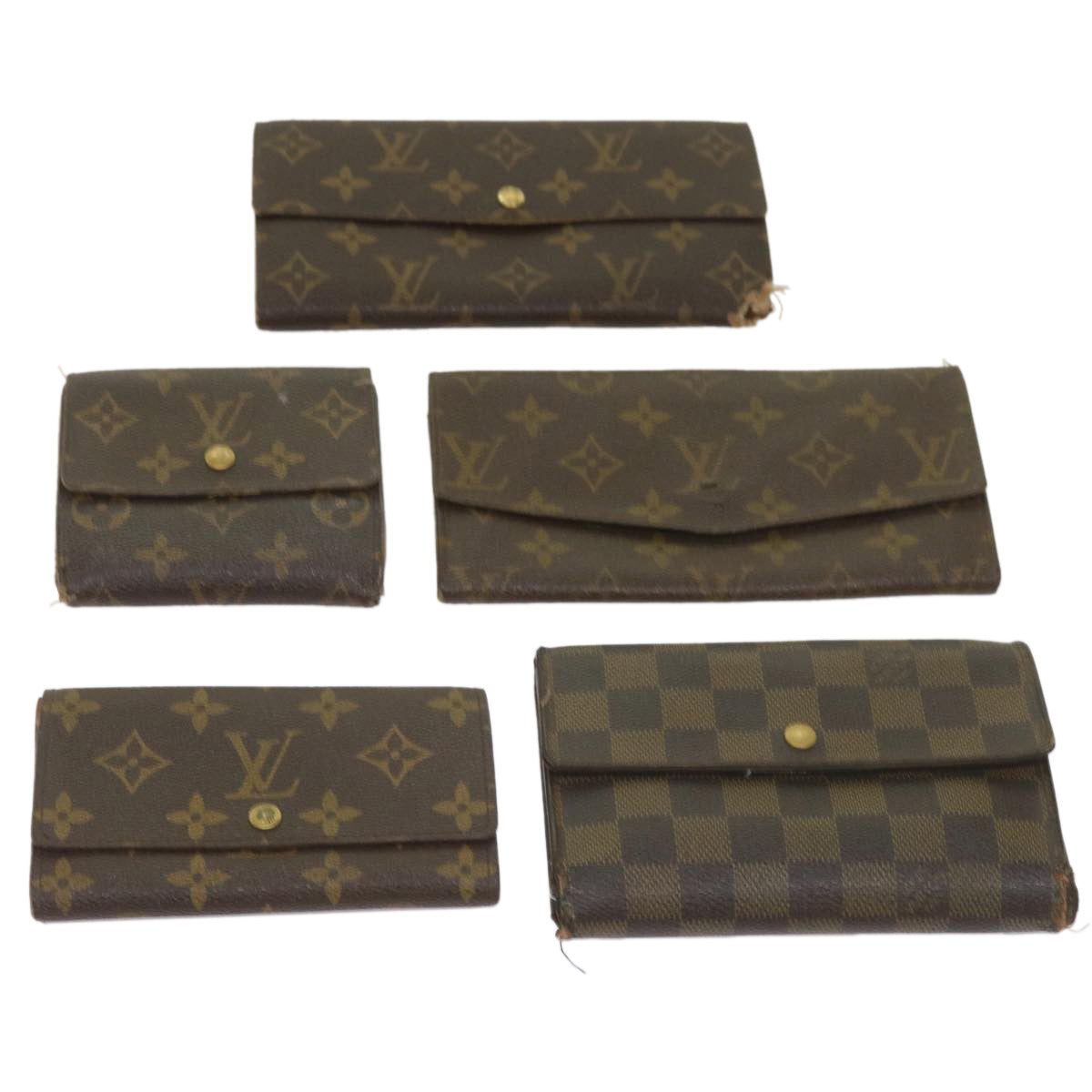 LOUIS VUITTON Monogram Wallet 5Set LV Auth 65359