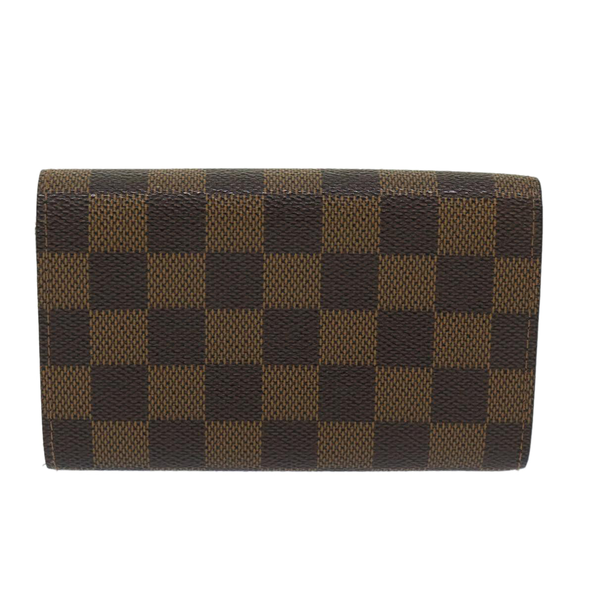 LOUIS VUITTON Damier Ebene PorteMonnaie Billets Tresor Wallet N61730 Auth 65360