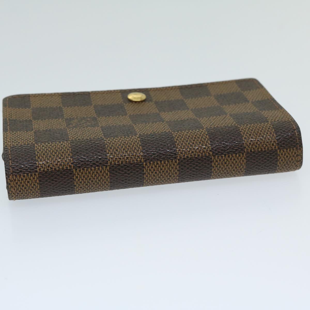 LOUIS VUITTON Damier Ebene PorteMonnaie Billets Tresor Wallet N61730 Auth 65360