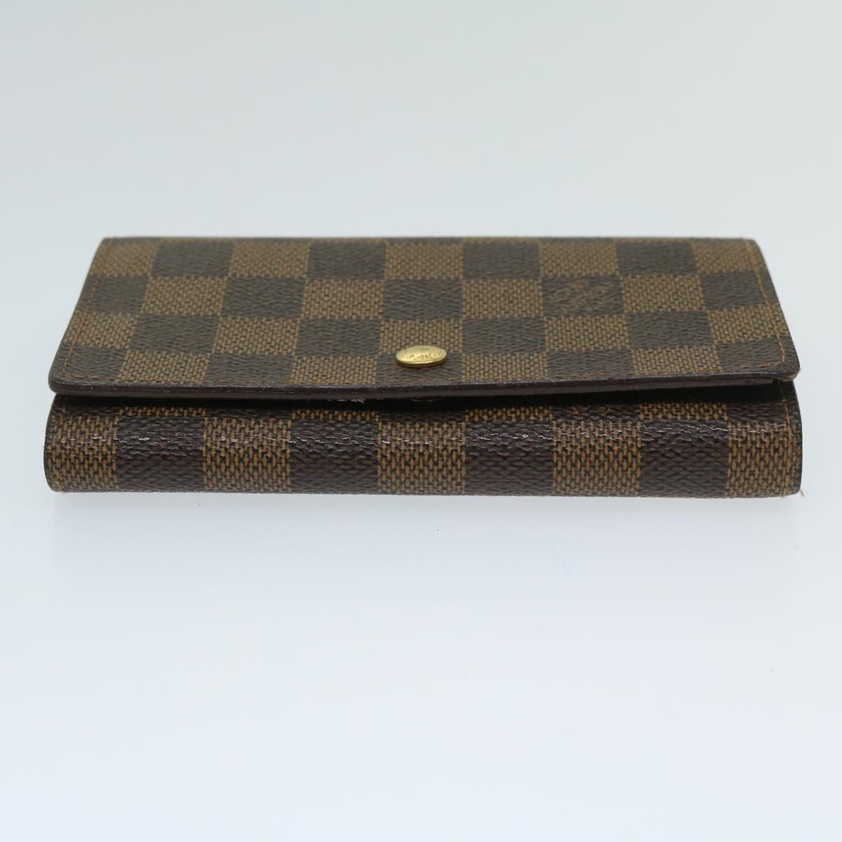 LOUIS VUITTON Damier Ebene PorteMonnaie Billets Tresor Wallet N61730 Auth 65360