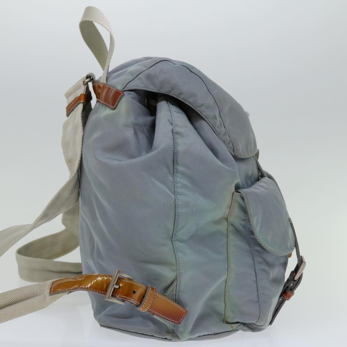 PRADA Backpack Nylon Light Blue Auth 65375