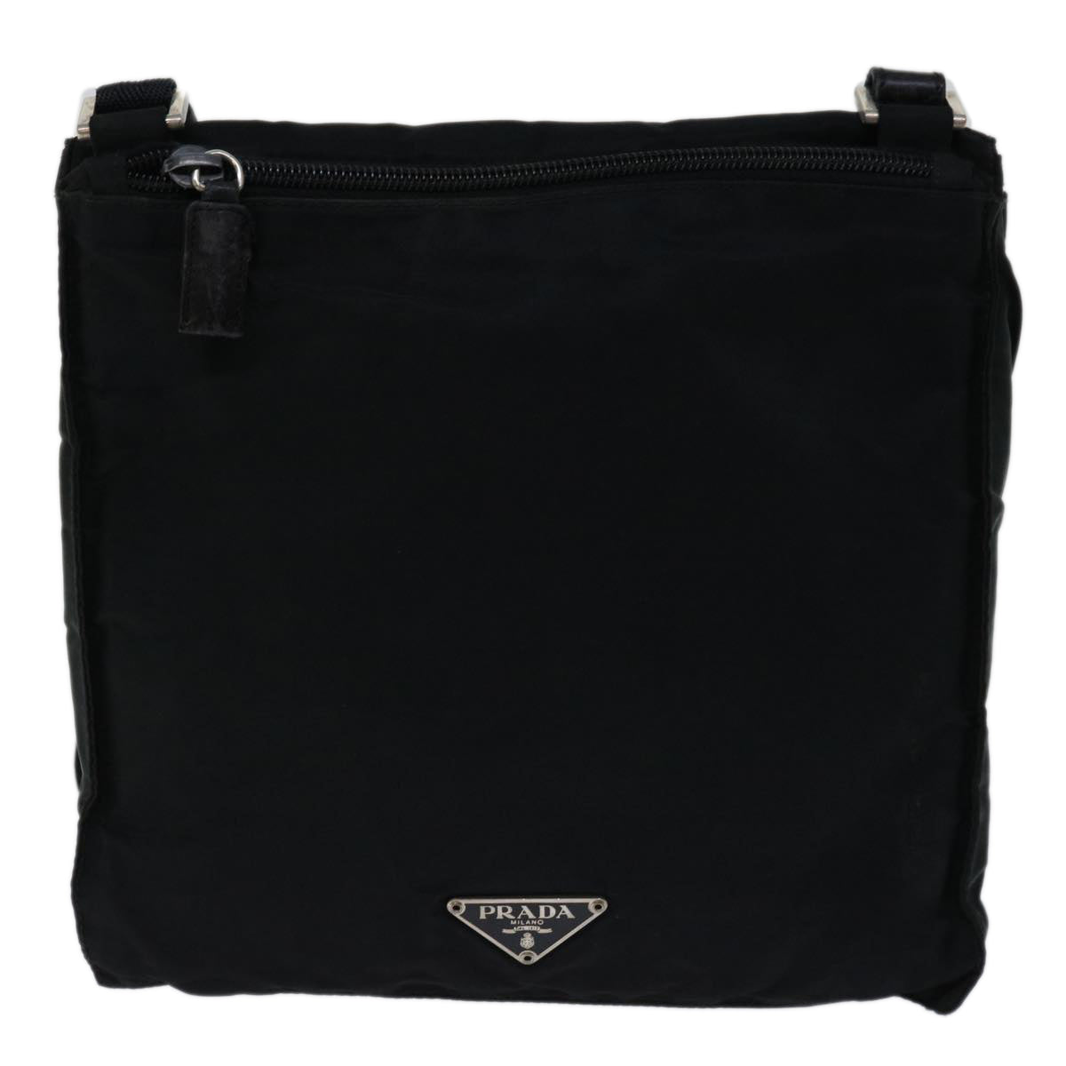 PRADA Shoulder Bag Nylon Black Auth 65381