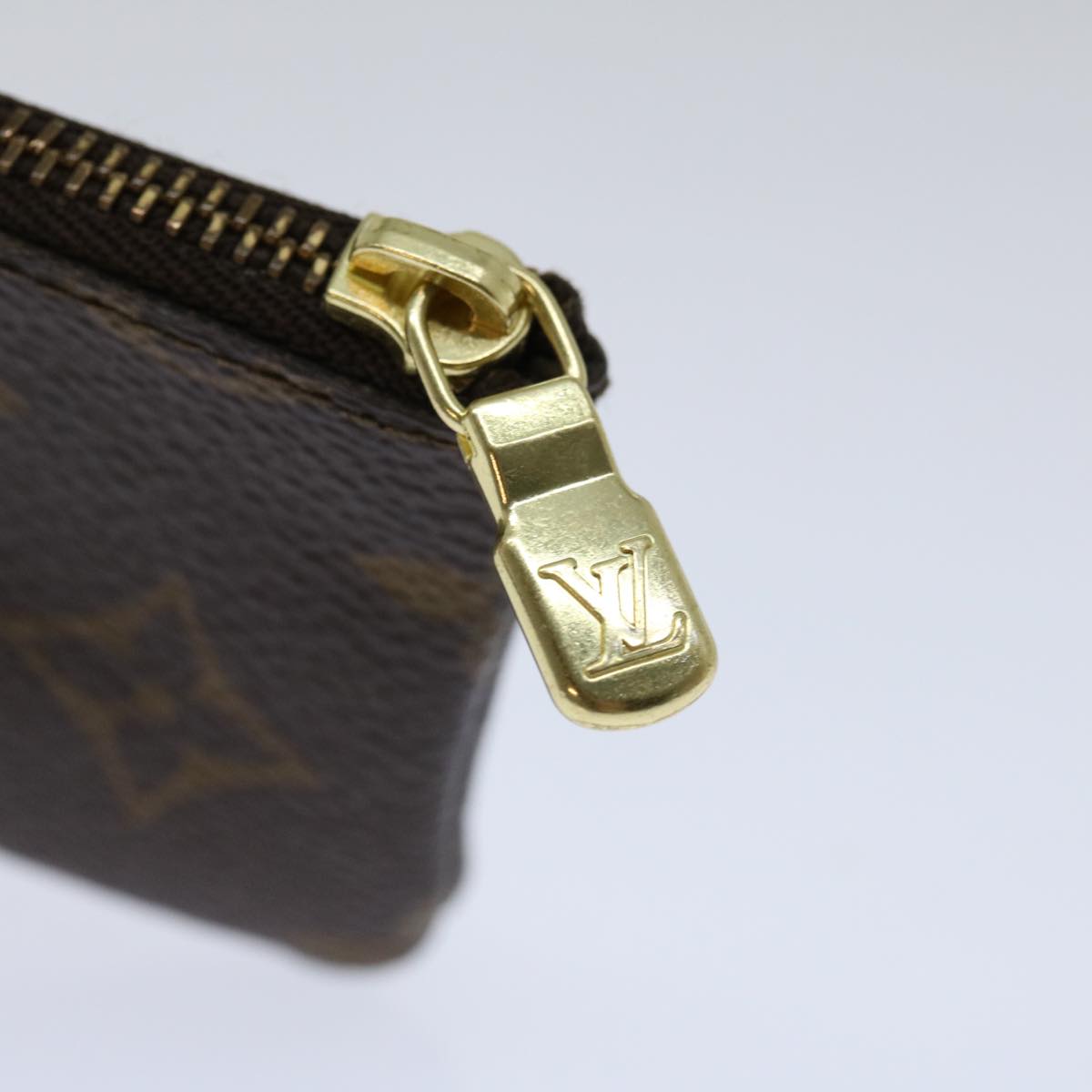 LOUIS VUITTON Monogram Pochette Cles Coin Purse M62650 LV Auth 65393