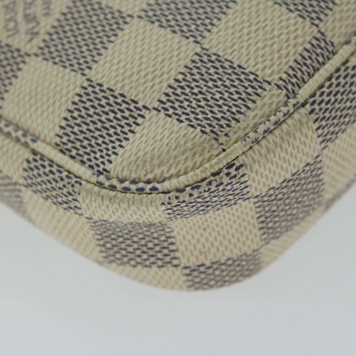 LOUIS VUITTON Damier Azur Pochette Accessoires Pouch N51986 LV Auth 65401