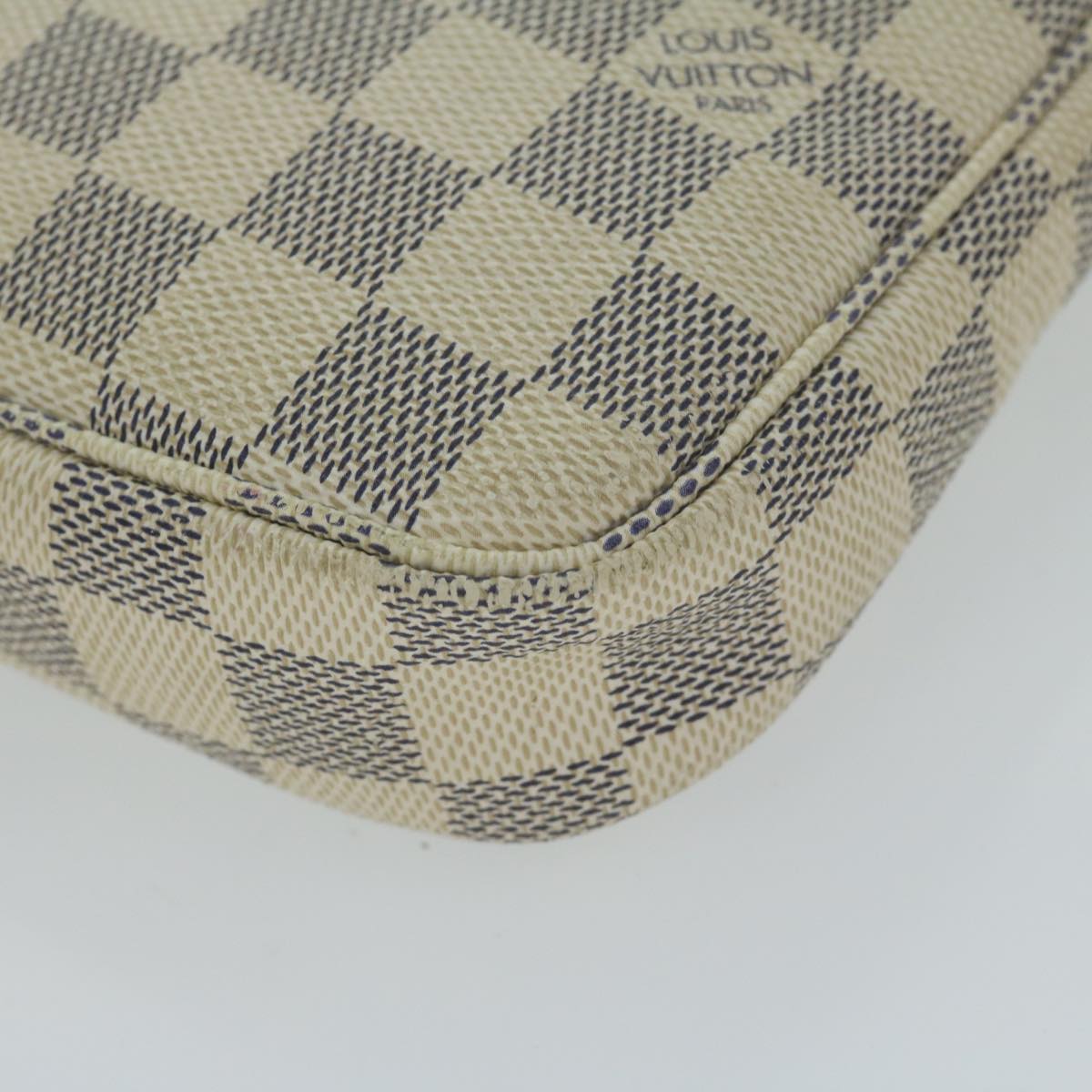 LOUIS VUITTON Damier Azur Pochette Accessoires Pouch N51986 LV Auth 65401