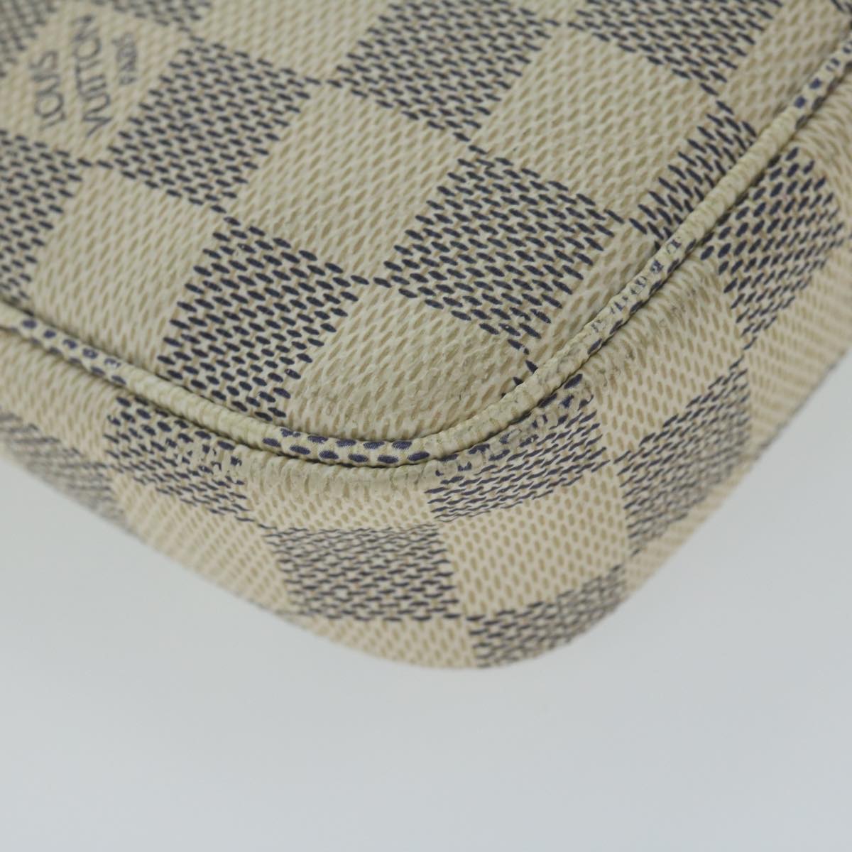 LOUIS VUITTON Damier Azur Pochette Accessoires Pouch N51986 LV Auth 65401