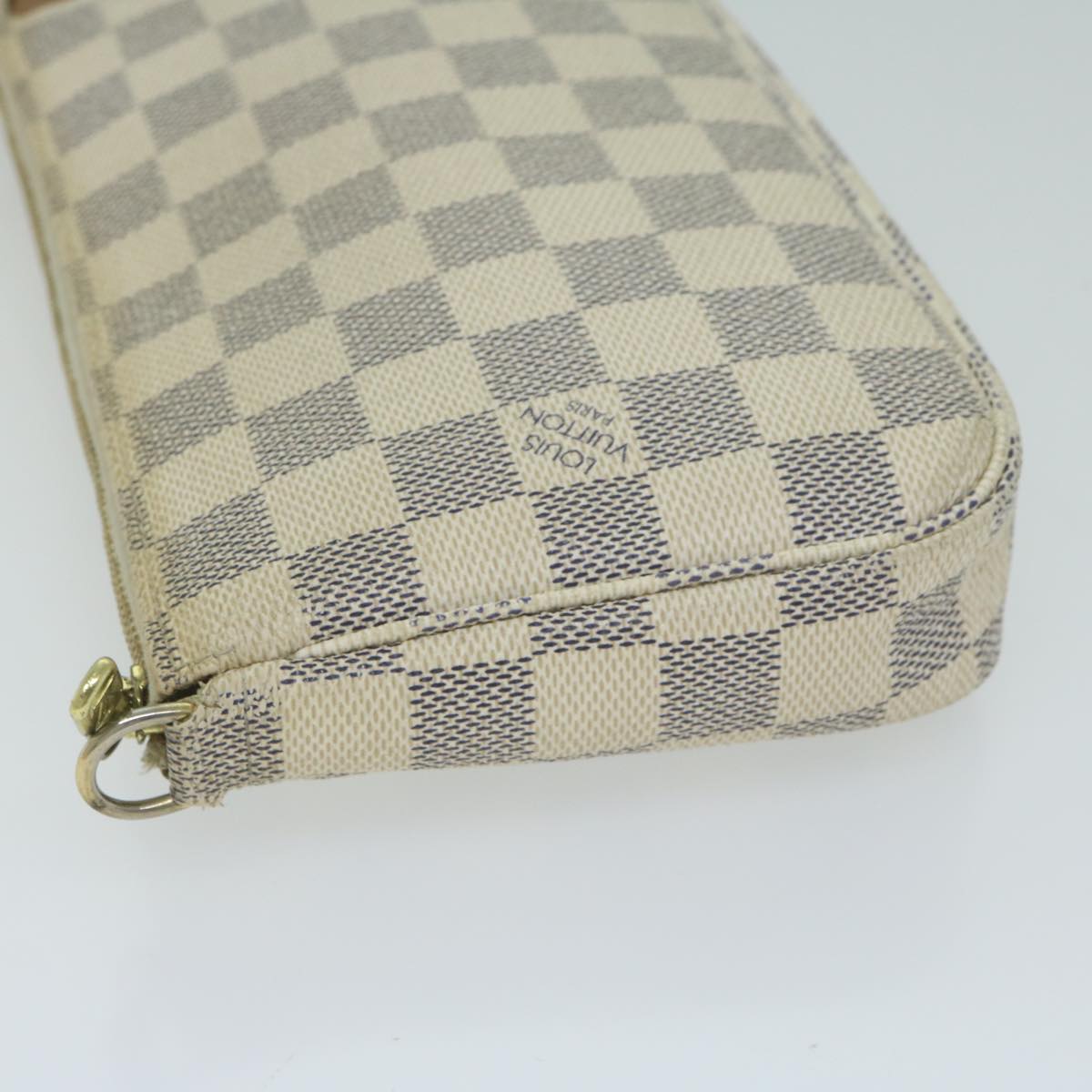 LOUIS VUITTON Damier Azur Pochette Accessoires Pouch N51986 LV Auth 65401