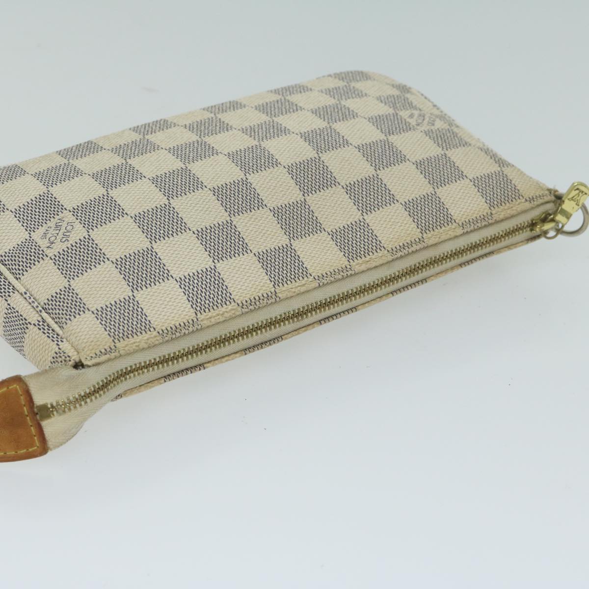 LOUIS VUITTON Damier Azur Pochette Accessoires Pouch N51986 LV Auth 65401